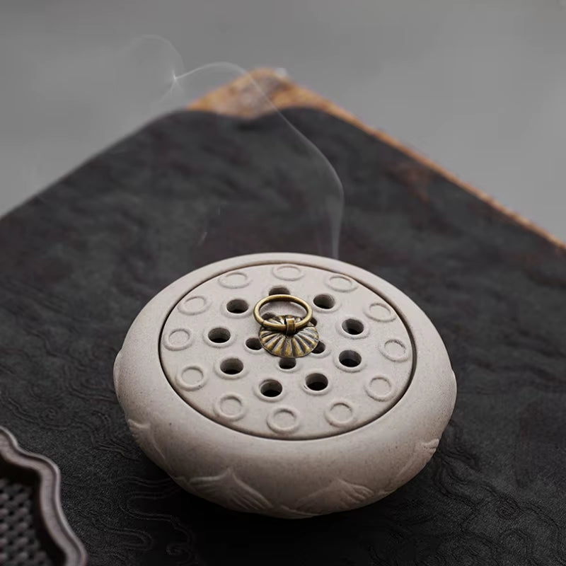 Imitation Ancient Ceramic Incense Coil Furnace Home/Study/Office/Tea Room Joss Stick/Tower Incense Creative Aromatherapy Stove