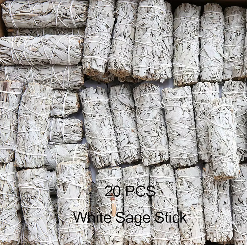 1-50PCS White Sage & Palo Santo for Smudging, Healing Purify Natural Incense Sticks Wooden Smudging Strips Aroma Diffuser Stains
