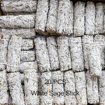 1-50PCS White Sage & Palo Santo for Smudging, Healing Purify Natural Incense Sticks Wooden Smudging Strips Aroma Diffuser Stains