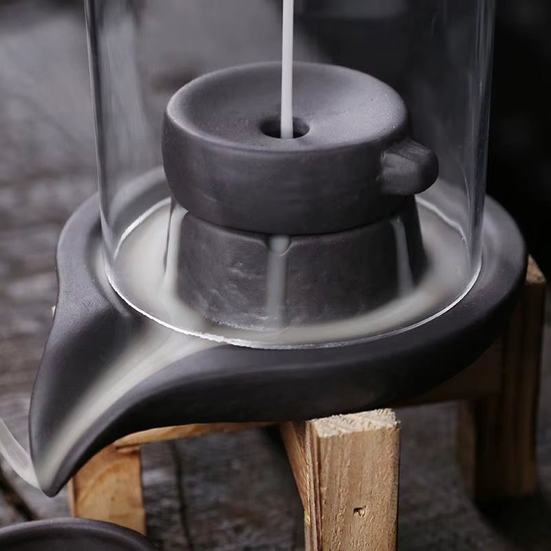 Creative Home Decorations Windproof Backflow Incense Burner Desktop Lucky Peaceful Ornaments Indoor Incense Fountain&Candlestick