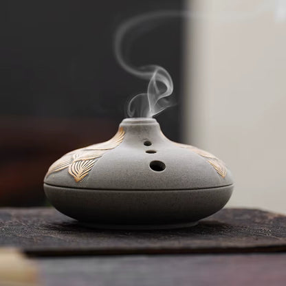Imitation Ancient Ceramic Incense Coil Furnace Home/Study/Office/Tea Room Joss Stick/Tower Incense Creative Aromatherapy Stove