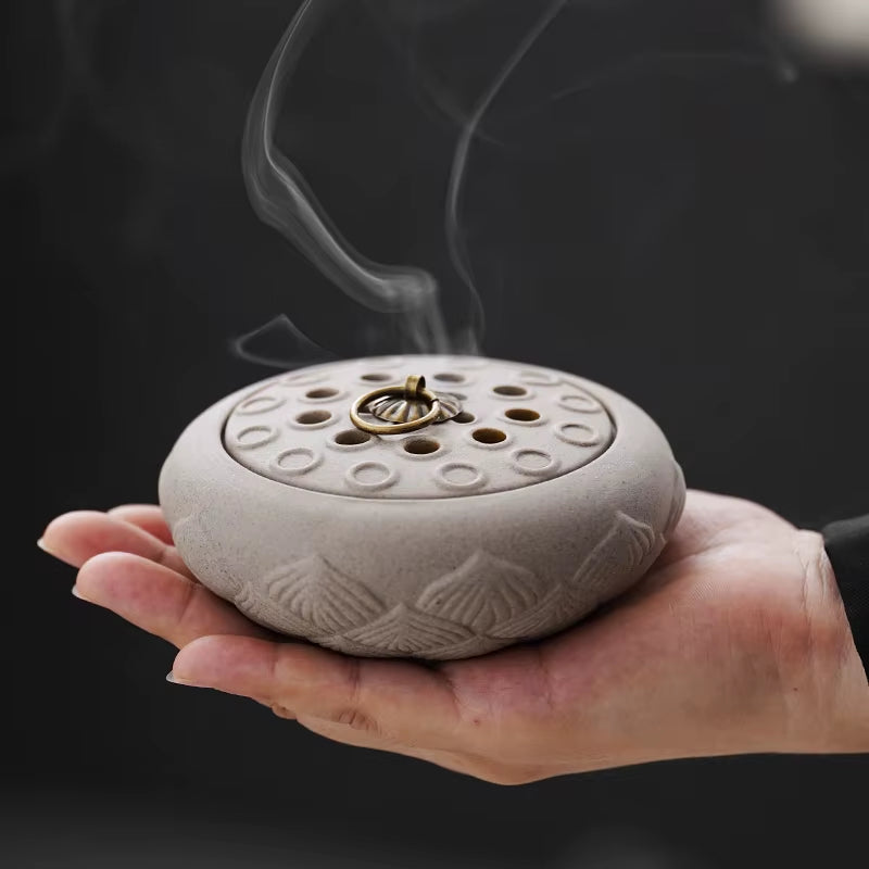 Imitation Ancient Ceramic Incense Coil Furnace Home/Study/Office/Tea Room Joss Stick/Tower Incense Creative Aromatherapy Stove