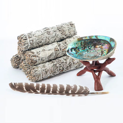 1-50PCS White Sage & Palo Santo for Smudging, Healing Purify Natural Incense Sticks Wooden Smudging Strips Aroma Diffuser Stains