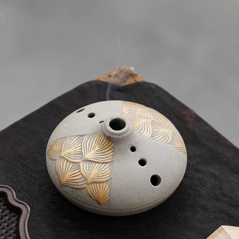 Imitation Ancient Ceramic Incense Coil Furnace Home/Study/Office/Tea Room Joss Stick/Tower Incense Creative Aromatherapy Stove