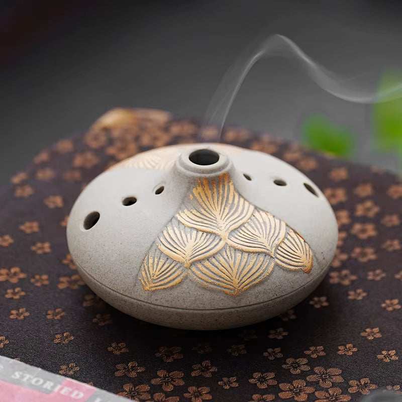 Imitation Ancient Ceramic Incense Coil Furnace Home/Study/Office/Tea Room Joss Stick/Tower Incense Creative Aromatherapy Stove